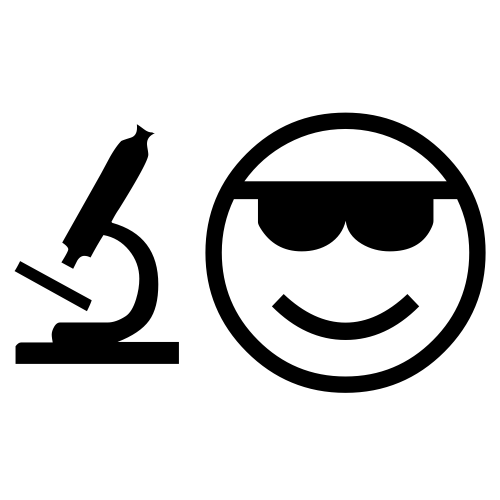 🔬😎 Emoji Domain black and white Symbola rendering